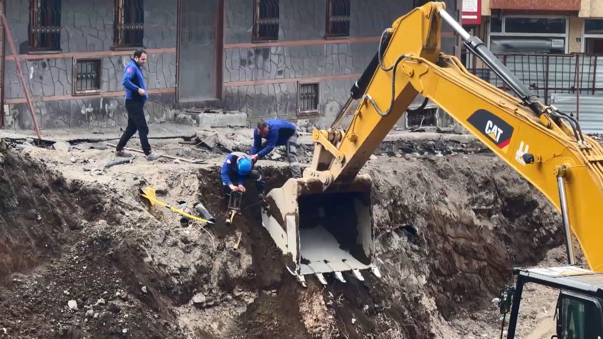 Erzurum'da inşaat kazısında doğal gaz borusu patladı: Sızıntı ekipler tarafından giderildi